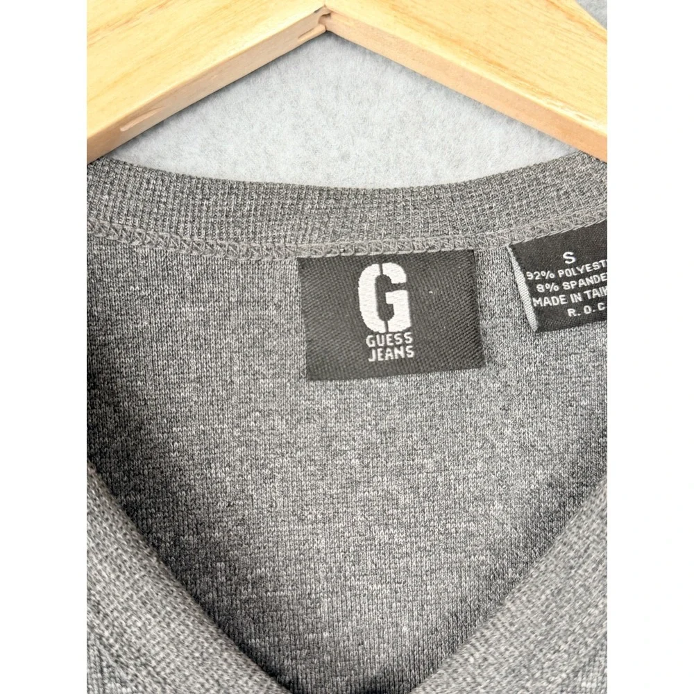 Guess Jeans Gray V Neck T Shirt Mens Size S Short Sleeve V-neck - Picture 4 of 10